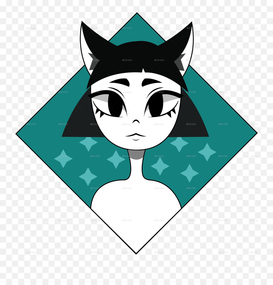 Cat Girl - Cartoon Png,Cute Cat Png