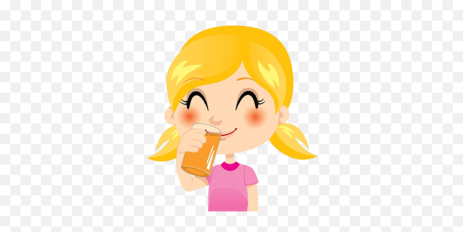 Drinking Cartoon Png 3 Image - Girl Drinking Juice Clipart,Drinking Png