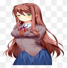 Monika Yuri - Roblox Cartoon Png,Monika Png