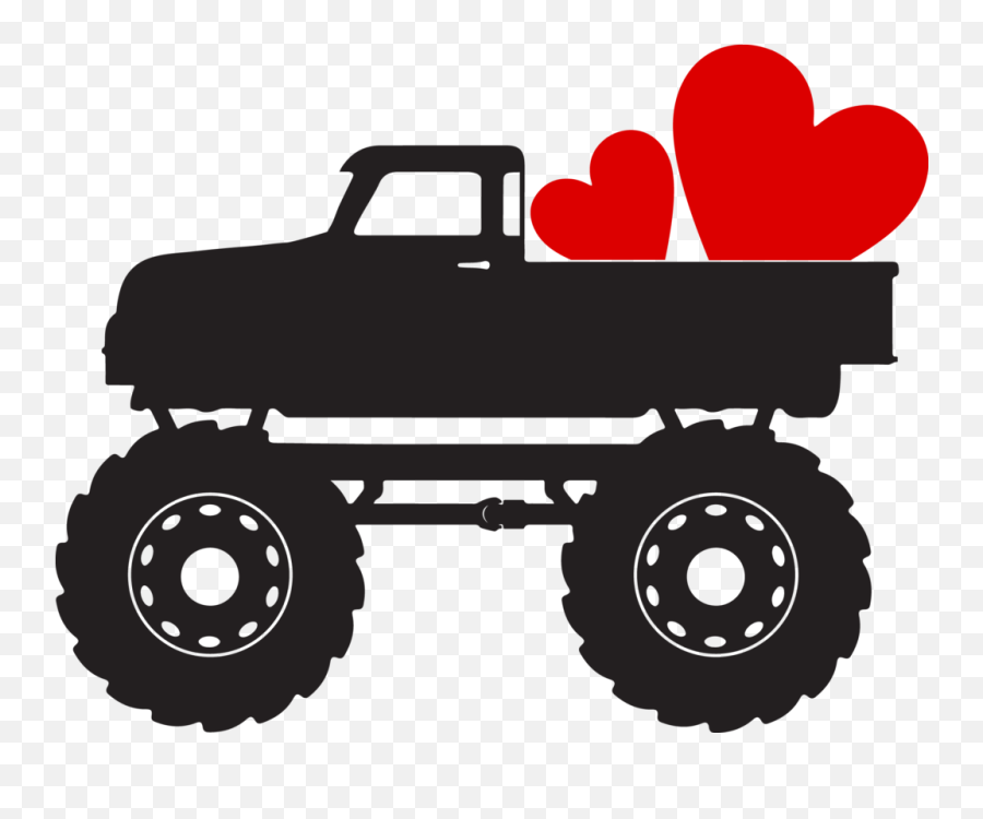 Monster Love Truck Cookie Cutter - Car Clipart Full Size Png,Monster Truck Png