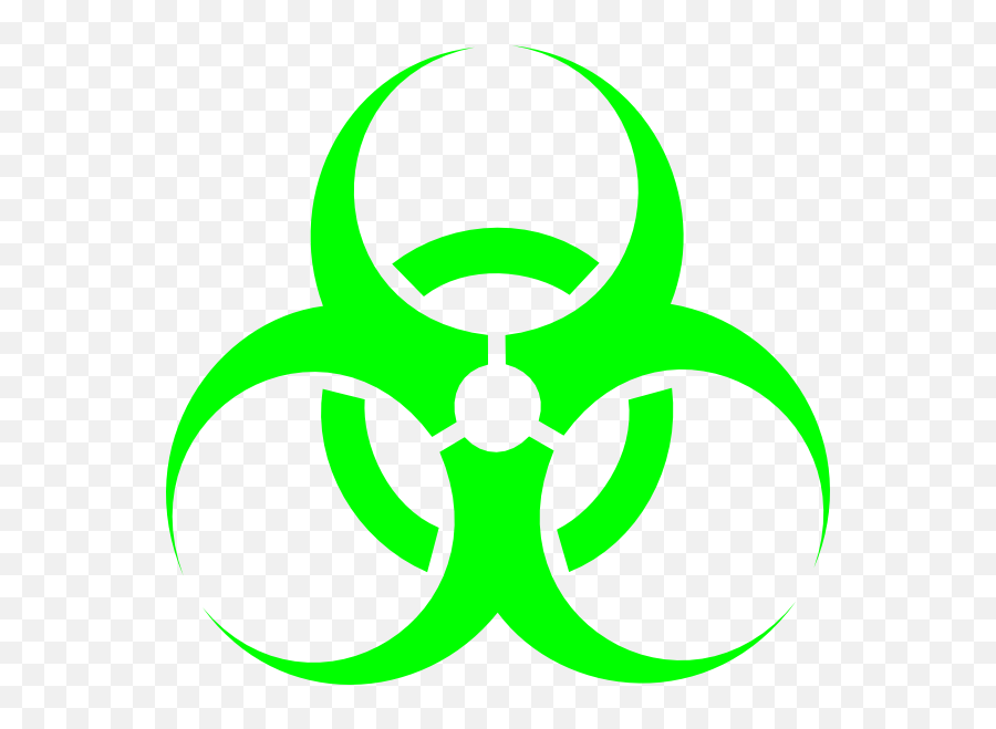 Green Biohazard Symbol Png Clipart - Biohazard Symbol Png,Radiation Symbol Png