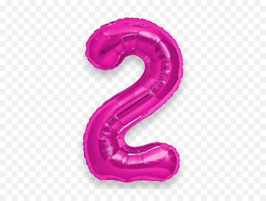 Giant Hot Pink - Number 2 Balloon Png,Pink Balloon Png