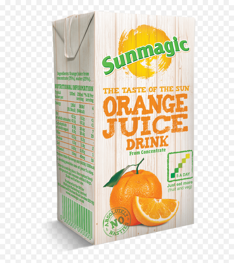 Orange Juice Png - Sunmagic Orange Carton With Straw Sunmagic,Orange Juice Png