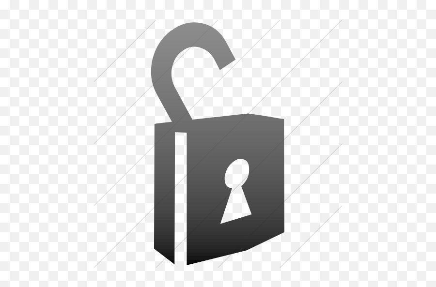 Iconsetc Simple Black Gradient Classica Unlocked Padlock - Lock Icon Png,Key Hole Png