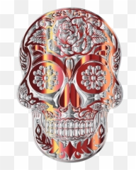 Download Free Png Sugar Skull Silhouette By Karen Arnold Ii - For Adult