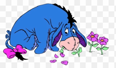 Eeyore Clipart - Winnie The Pooh Eeyore Flowers 631x388 Hundred Acre Woods Eeyore Png,Eeyore Png