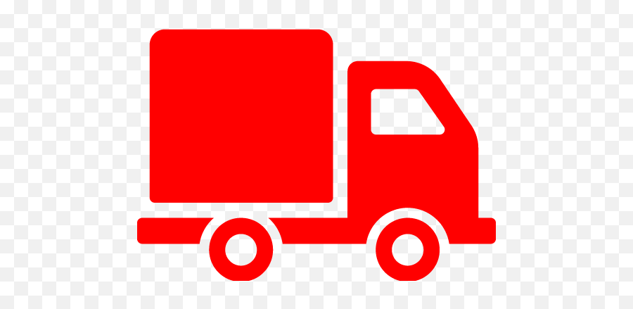 Red Truck 2 Icon - Free Red Truck Icons Red Delivery Truck Icon Png,Red Truck Png