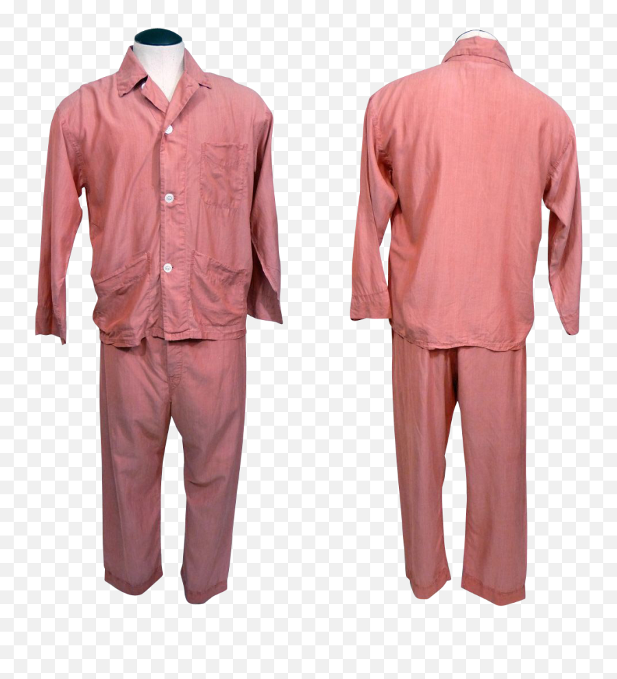 Mens Vintage 50s Silk Pajamas - Solid Png,Pajamas Png