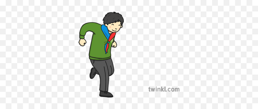 Boy Scout Illustration - Boy Hopping Png,Scout Png