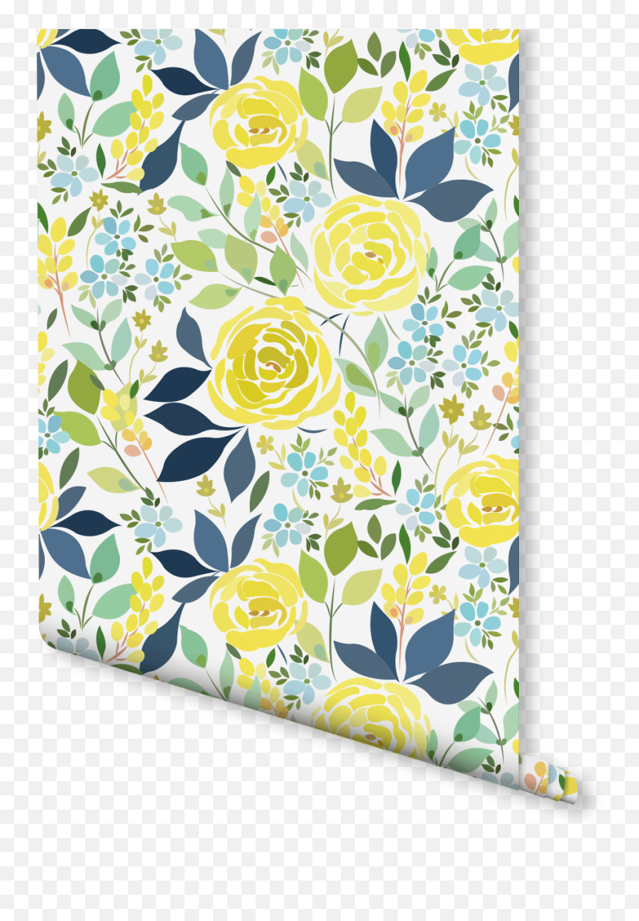 Inject A Bit Of Zest Into Your Home With This Floral - Yellow And Turquoise Floral Png,Green And Yellow Flower Logo