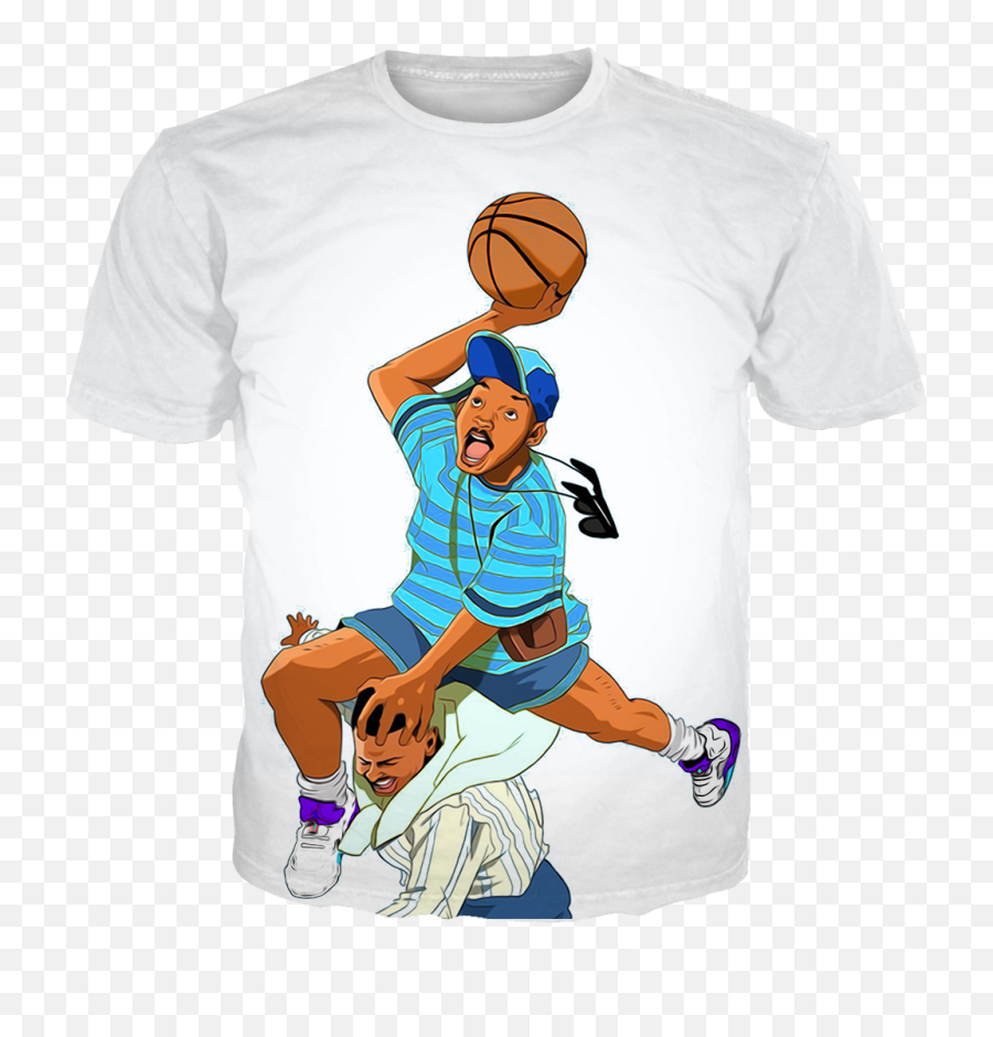 Fresh Prince 5 Bel Air White Tee - Cartoon Of Prince Of Bel Air Png,Fresh Prince Png