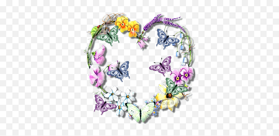 Animated Hearts Butterfly Photos Gif - Cross Stitch Patterns Free Butterfly Png,Butterfly Gif Transparent