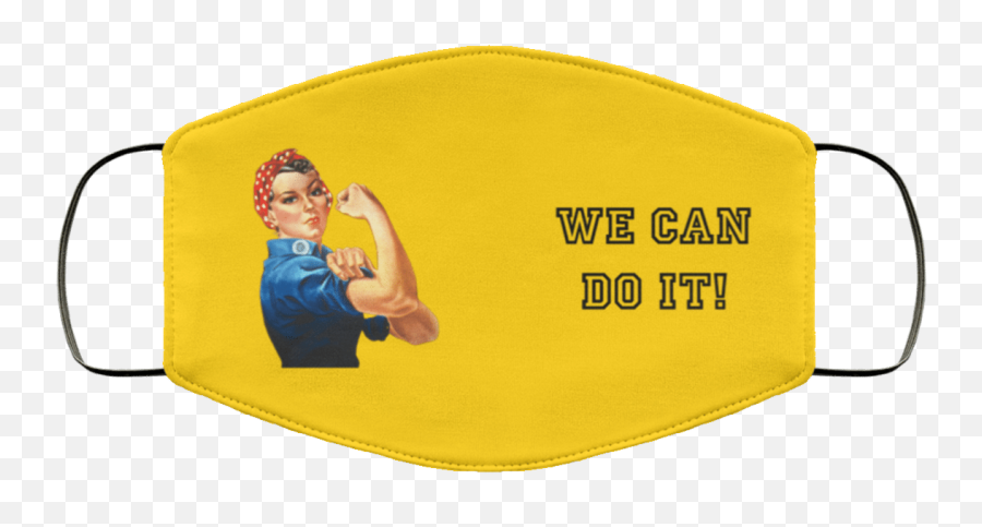 Rosie The Riveter Full Color Face Mask - Maw Mask Png,Rosie The Riveter Transparent