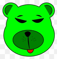 How To Set Use Green Bear Icon Png - Face Clip Art Bears