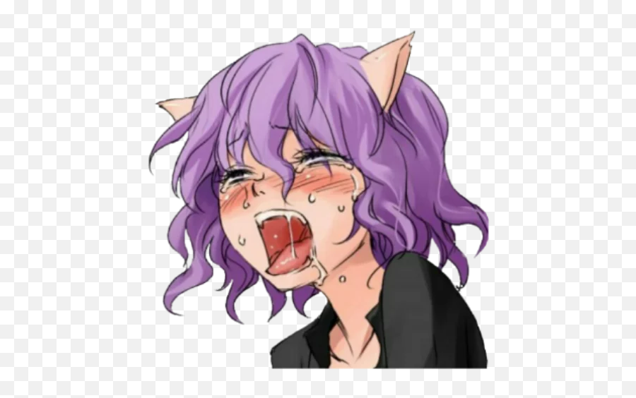Telegram Sticker 7 From Collection Ahegao - Cartoon Png,Ahegao Transparent