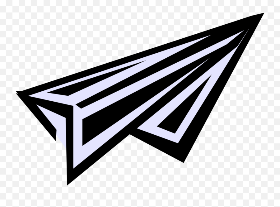 Paper Airplane Toy - Vector Image Horizontal Png,Paper Airplane Icon Png