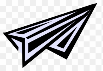 Paper Airplane Toy - Vector Image Horizontal png