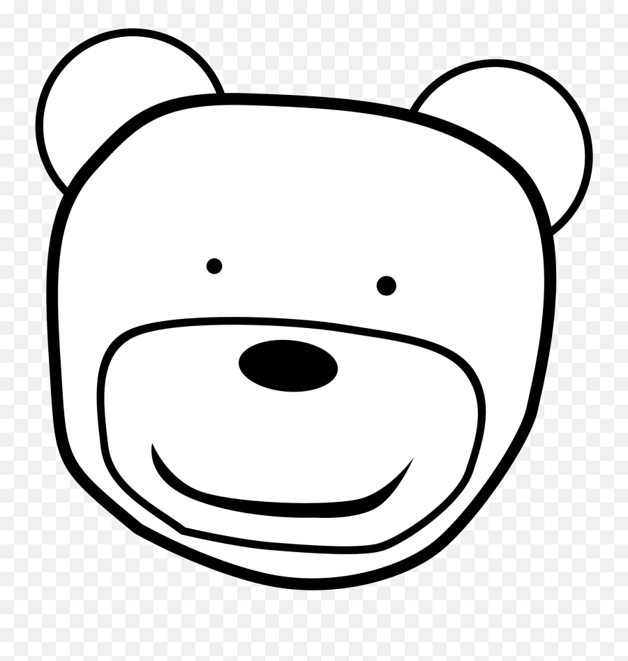 Library Of Bear Face Picture Transparent Black And - Bear Face Clipart Black And White Png,Bear Head Png