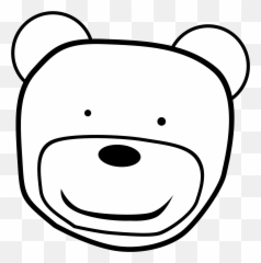 Library Of Bear Face Picture Transparent Black And - Bear Face Clipart Black And White Png,Bear Head Png