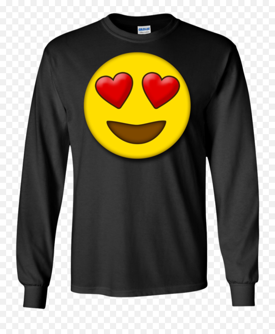 Cute Heart Eyes Emoji Valentineu0027s Day Love Ls Shirthoodie - God Said And Then There Was Light T Shirt Png,Heart Eyes Emoji Transparent