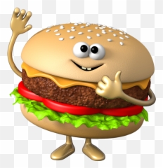 Cheeseburger Clipart Png - Cartoon Transparent Background Burger