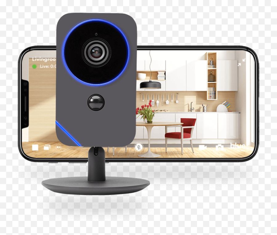 Indoor Camera - Blue By Adt Camera Png,Icon Camera Price