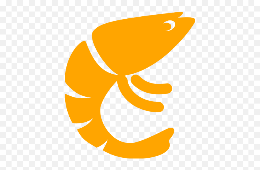 Orange Prawn Icon - Free Orange Animal Icons Prawn Logo In Black Png,Shrimp Icon Png