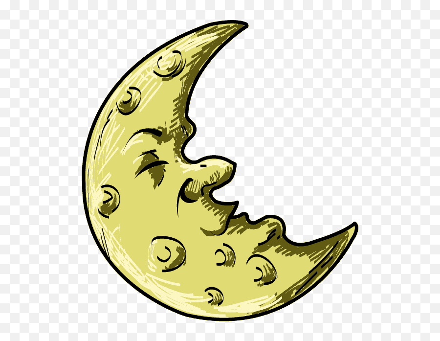 Download Half Moon Clipart - Cartoon Half Cartoon Half Moon Png,Moon Clipart Png
