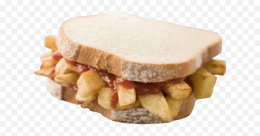 Chip Sandwich Transparent Background - Burger King Chip Butty Png,Sandwich Transparent Background