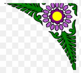 Flowers Clipart Corner - Borders Png