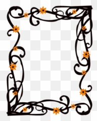 Download Elegant Floral Frame Border Vector By Angeladesigns - Clip Art png