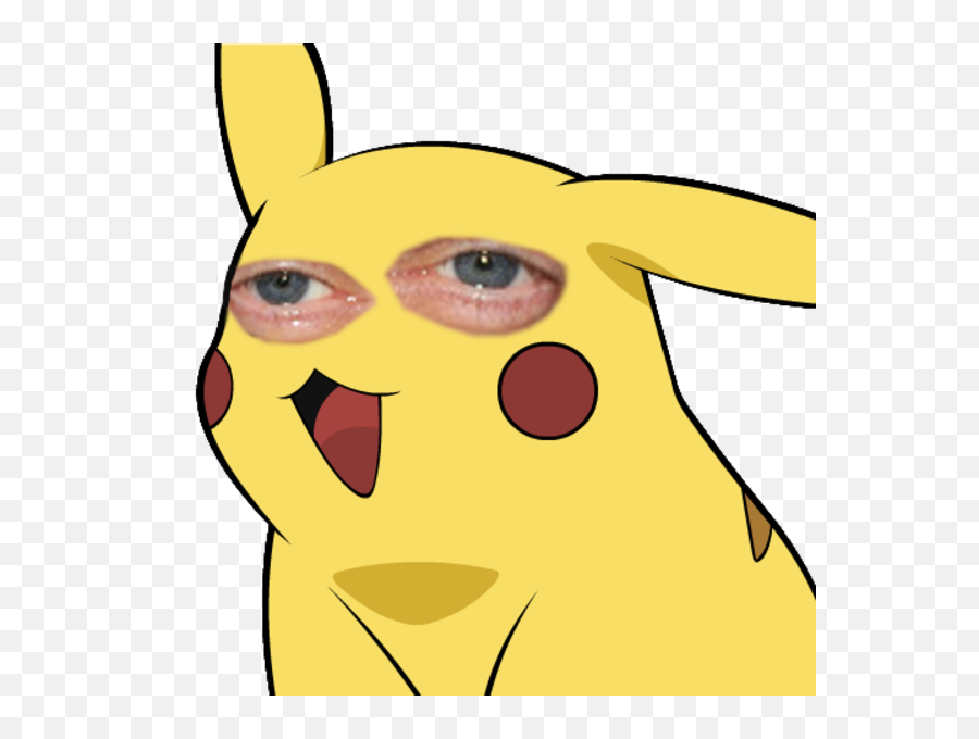 Download Pikachu Weird Face Png Image - Pikachu With No Eyes,Weird Face Png