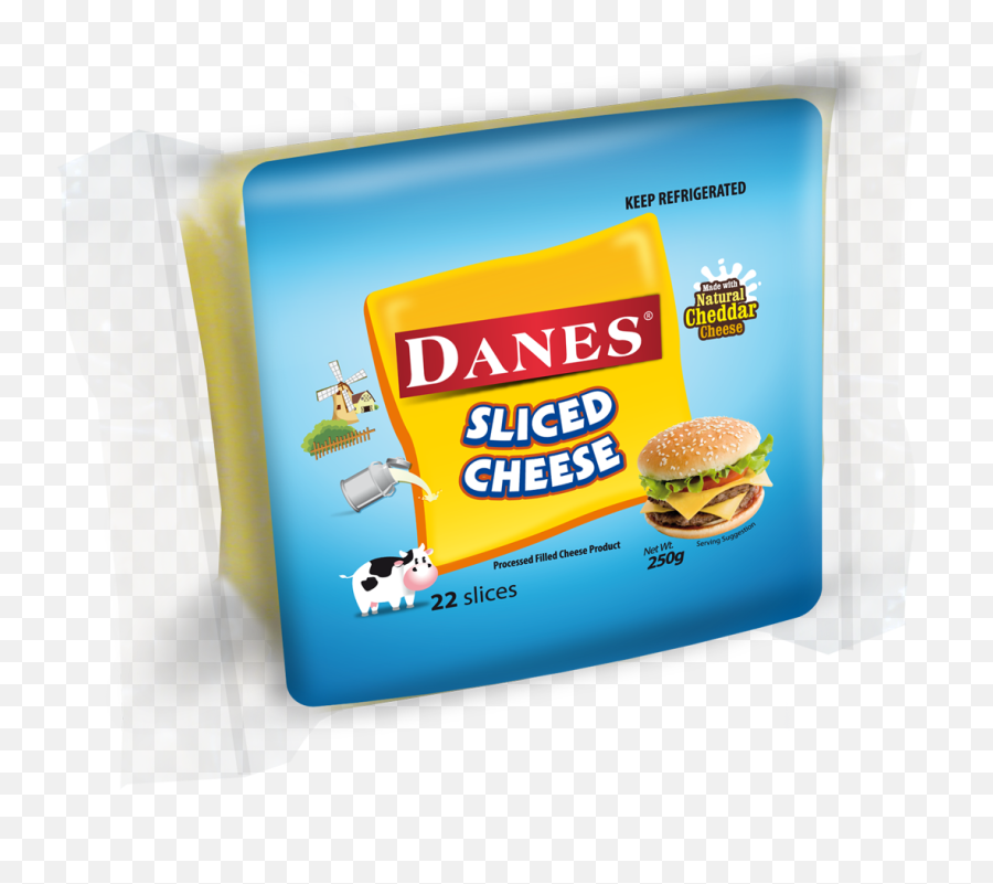 Danes Cheese Slice 250g - Danes Sliced Cheese 250g Png,Cheese Slice Png