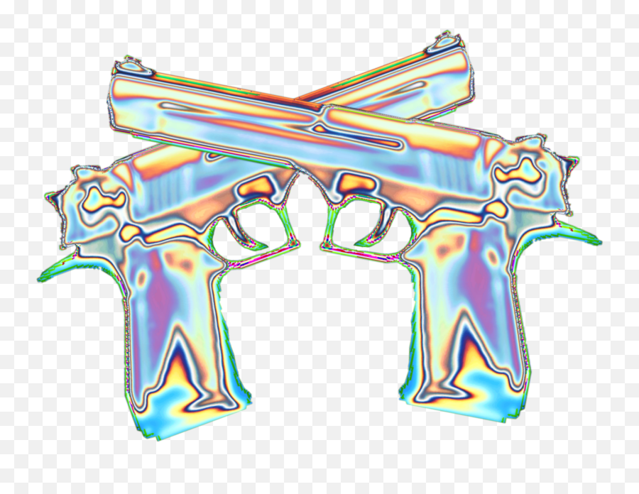 Holographic Gun Guns Hand Weapons Shoot Swag Dope - Gun Barrel Png,Gun Hand Transparent