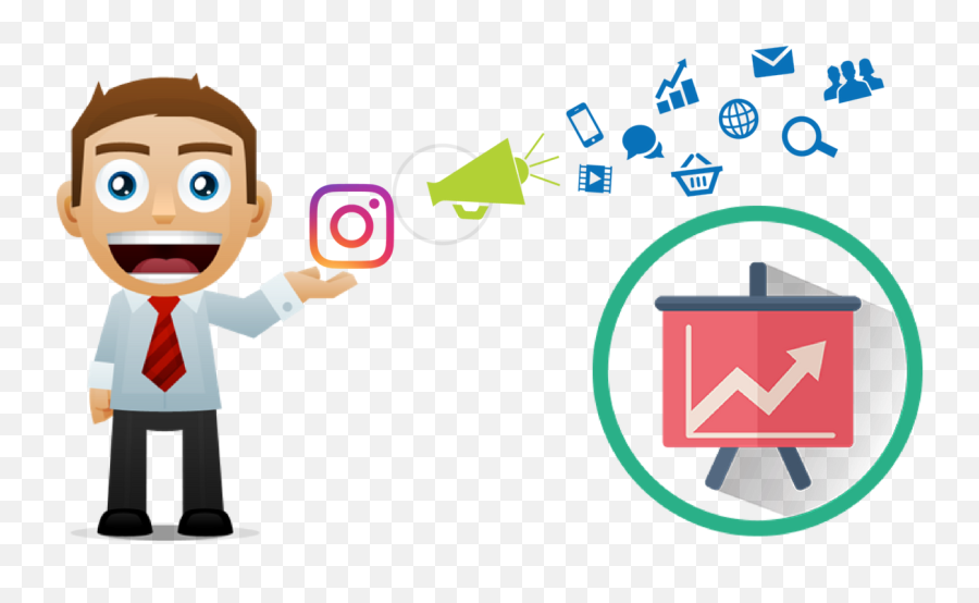 Download Hd Instagram Marketing Likes And - Personas Animadas En Png,Instagram Likes Png