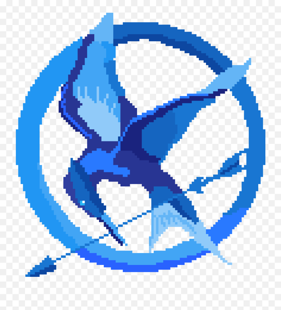 Pixilart - Blue Mockingjay Symbol The Hunger Games By Lach Hunger Games Mockingjay Symbol Png,Hunger Games Png