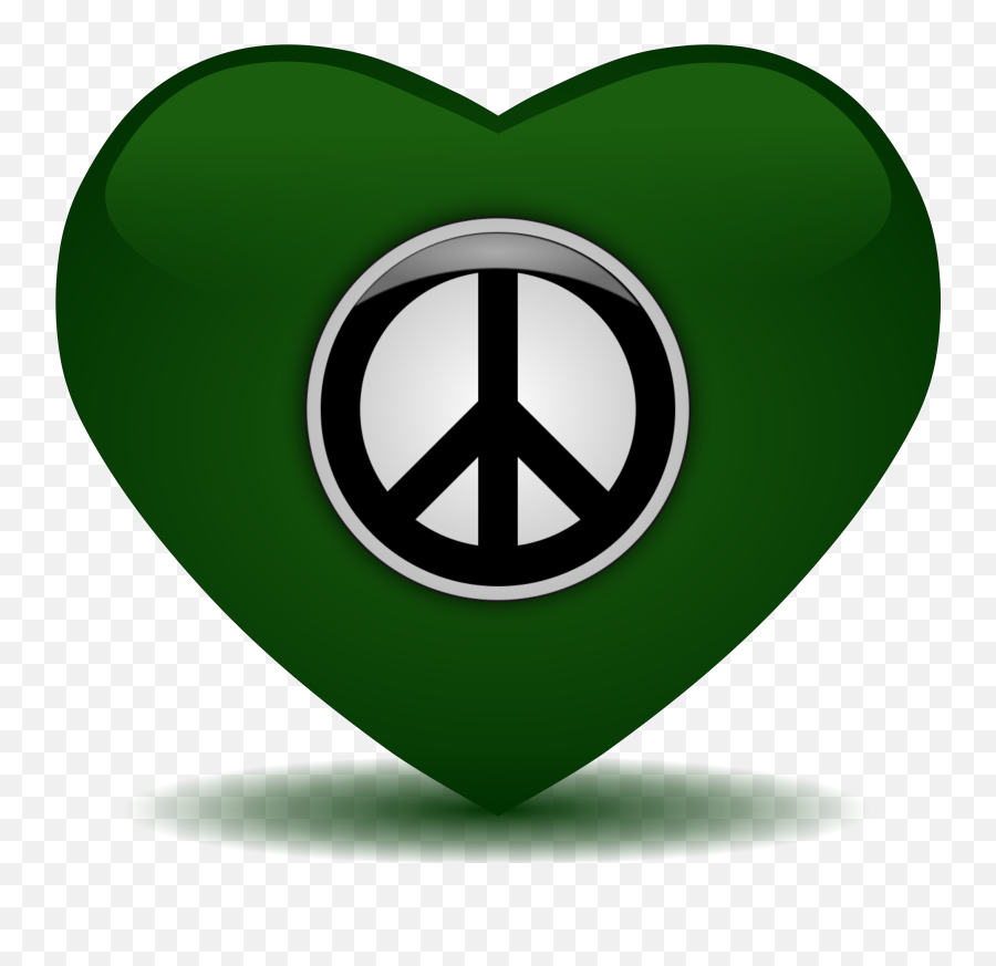 Filegreen Peace Heartsvg - Wikimedia Commons Peace Symbols Png,Green Heart Png