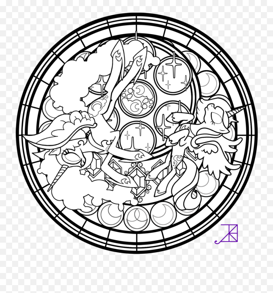 Png V14 Pictures File Rec Stained Glass Hall - Nightmare Moon Princess Luna Coloring Pages,Stained Glass Png