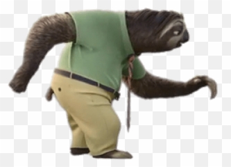 Zootopia Flash The Sloth Walking Slowly Transparent Png - Png