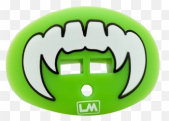 Vampire Fang Fluorescent Green Football - Mouthguard Png,Vampire Fangs Png