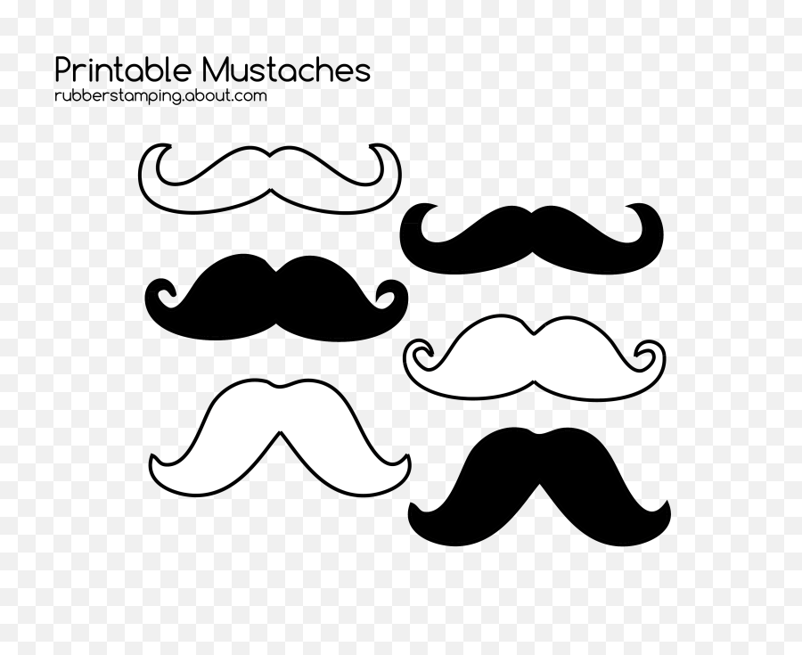 Free Mustache Clipart - Moldes Bigotes Y Labios Para Free Printable Mustache Template Png,Labios Png