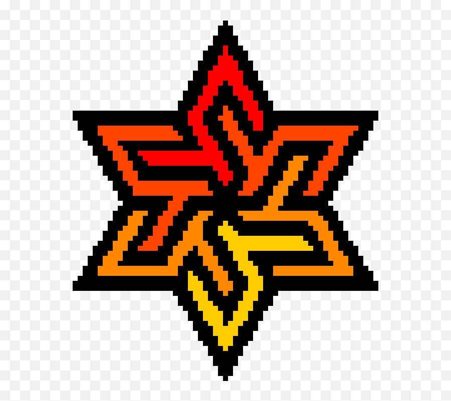 Fire Flower - Example Of Pixel Art Full Size Png Download Rainbow Star Pixel,Pixel Flower Png