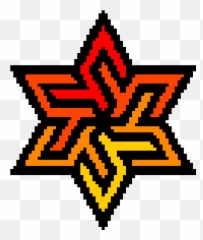 Fire Flower - Example Of Pixel Art Full Size PNG Download Rainbow Star
