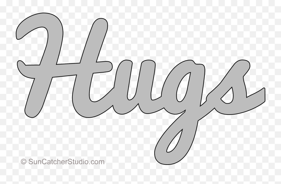 Download Hugs Pattern - Hugs Word Art Full Size Png Image Hug Word Png,Hug Png