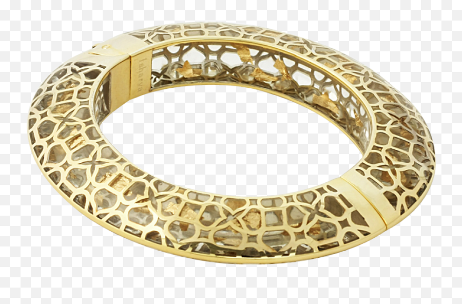 Gold Flakes Oval Hinge Bangle Png Image - Straw Wreath Cm,Gold Flakes Png