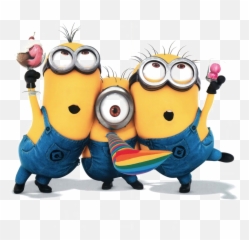 Happy Minions Png Image - C Est Mon Anniversaire,Minions Logo Png