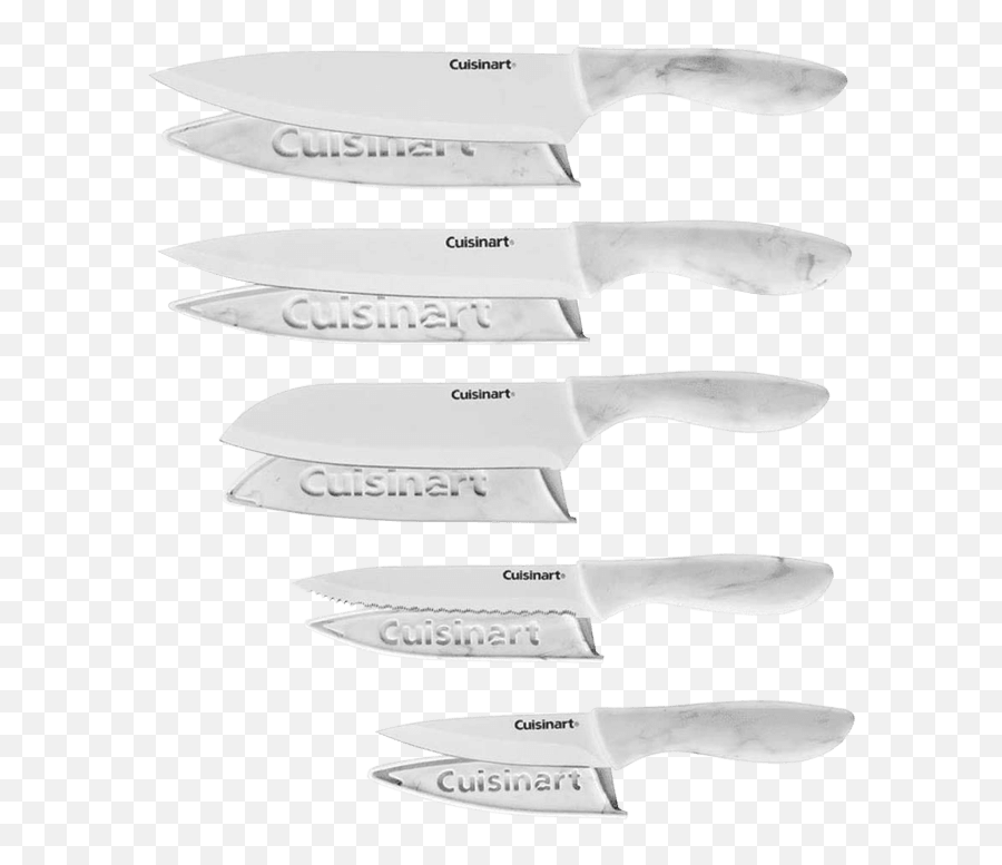 Cuisinart Advantage 10 - Piece Faux Marble Knife Set Solid Png,Knife Emoji Transparent