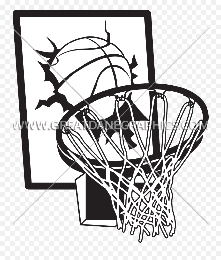 Basketball Rim Graphic Download Black - Basketball Goal Clipart Png,Basketball Rim Png