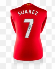 Luis Suarez Back Signed Liverpool 2014 - Sleeveless png
