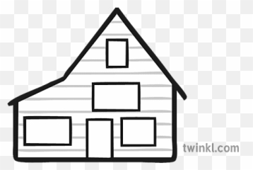 Deluxe Cabin Map Icon Black And White - Vertical png